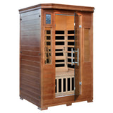 Blue Wave 2-Person Hemlock Premium Infrared Sauna w/ 6 Carbon Heaters
