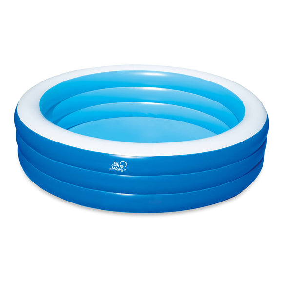 Blue Wave 7.5-ft x 22-in Deep Inflatable Round Family Pool w/Cover