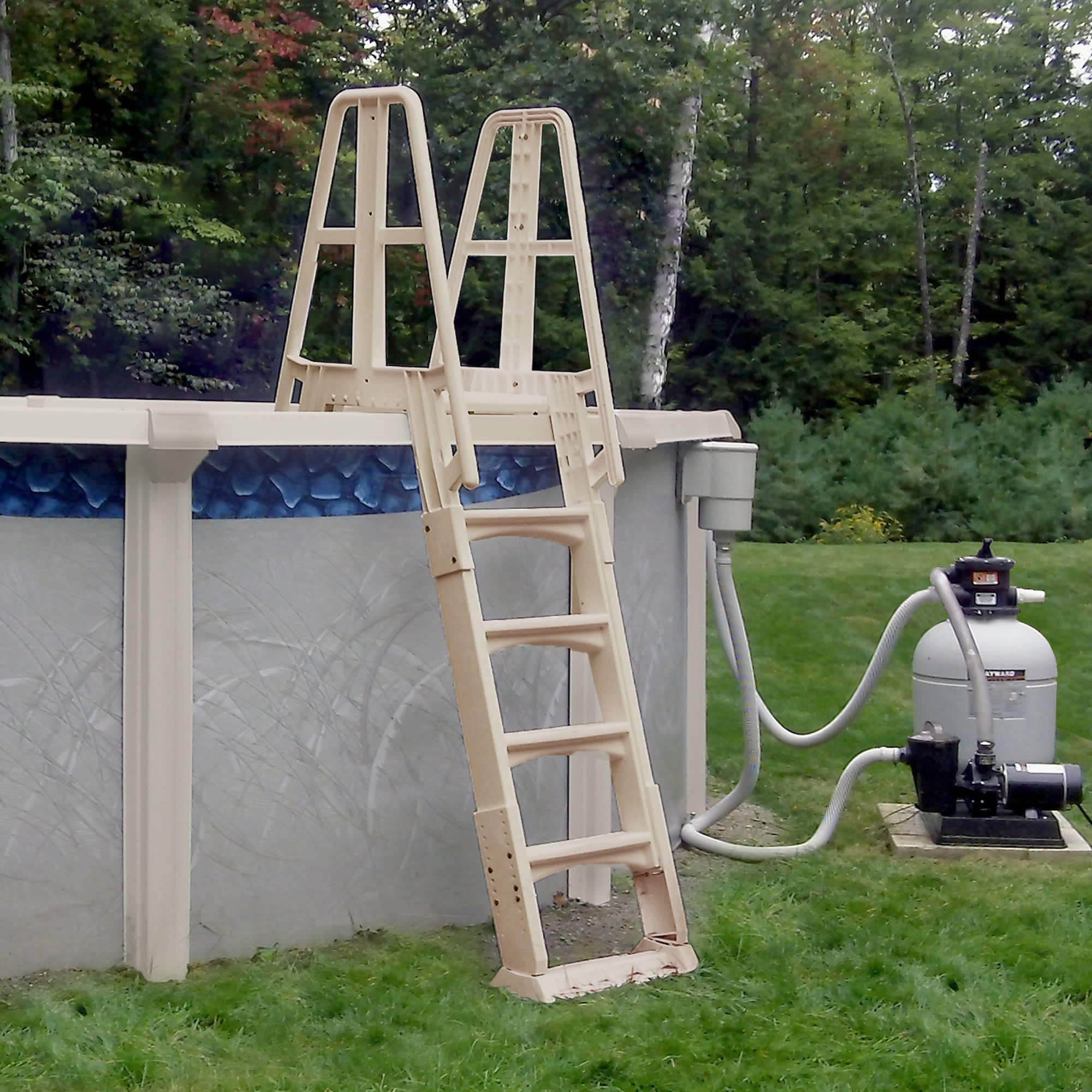 Blue Wave Premium A-Frame Above Ground Pool Ladder - Taupe