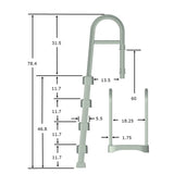 Blue Wave Snap-Lock Deck Ladder for Above-Ground Pools - Gray