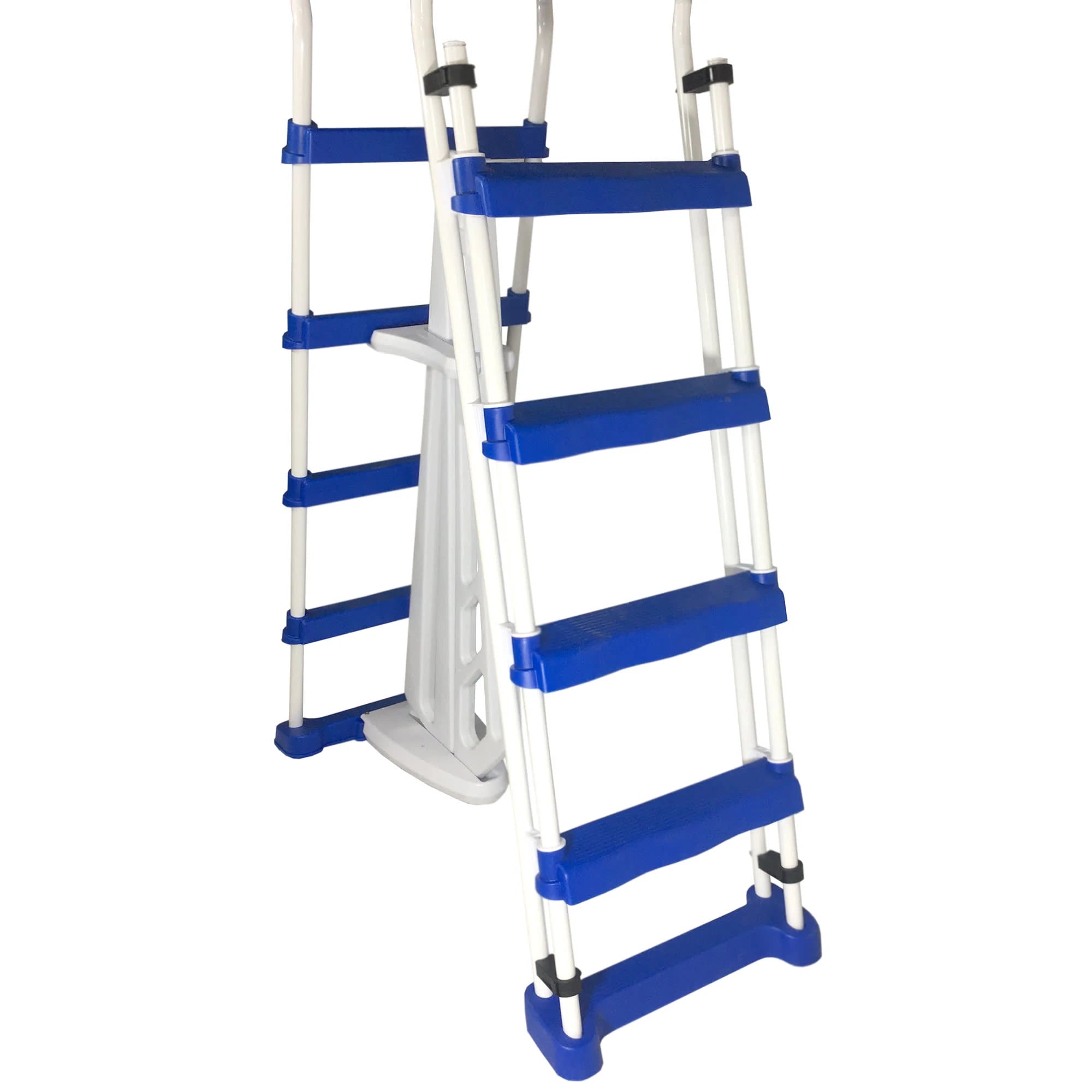 Blue Wave 52-in A-Frame Ladder w/ Safety Barrier and Removable Steps for Above Ground Pools
