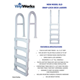 Blue Wave Snap-Lock Deck Ladder for Above-Ground Pools - Gray