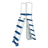 Blue Wave 52-in A-Frame Ladder w/ Safety Barrier and Removable Steps for Above Ground Pools