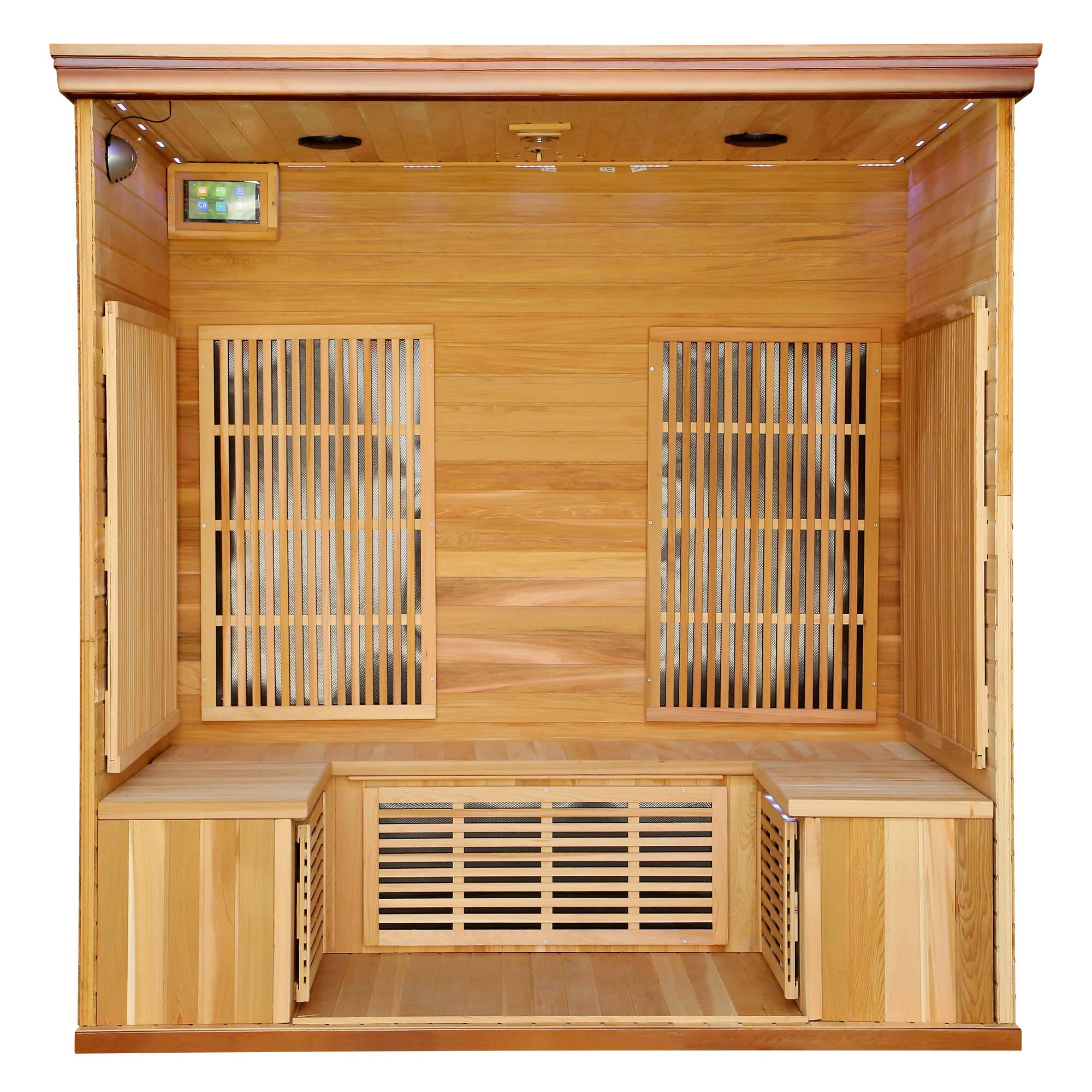 Blue Wave Cedar Elite 4-5 Person Premium Sauna w/ 9 Carbon Heaters