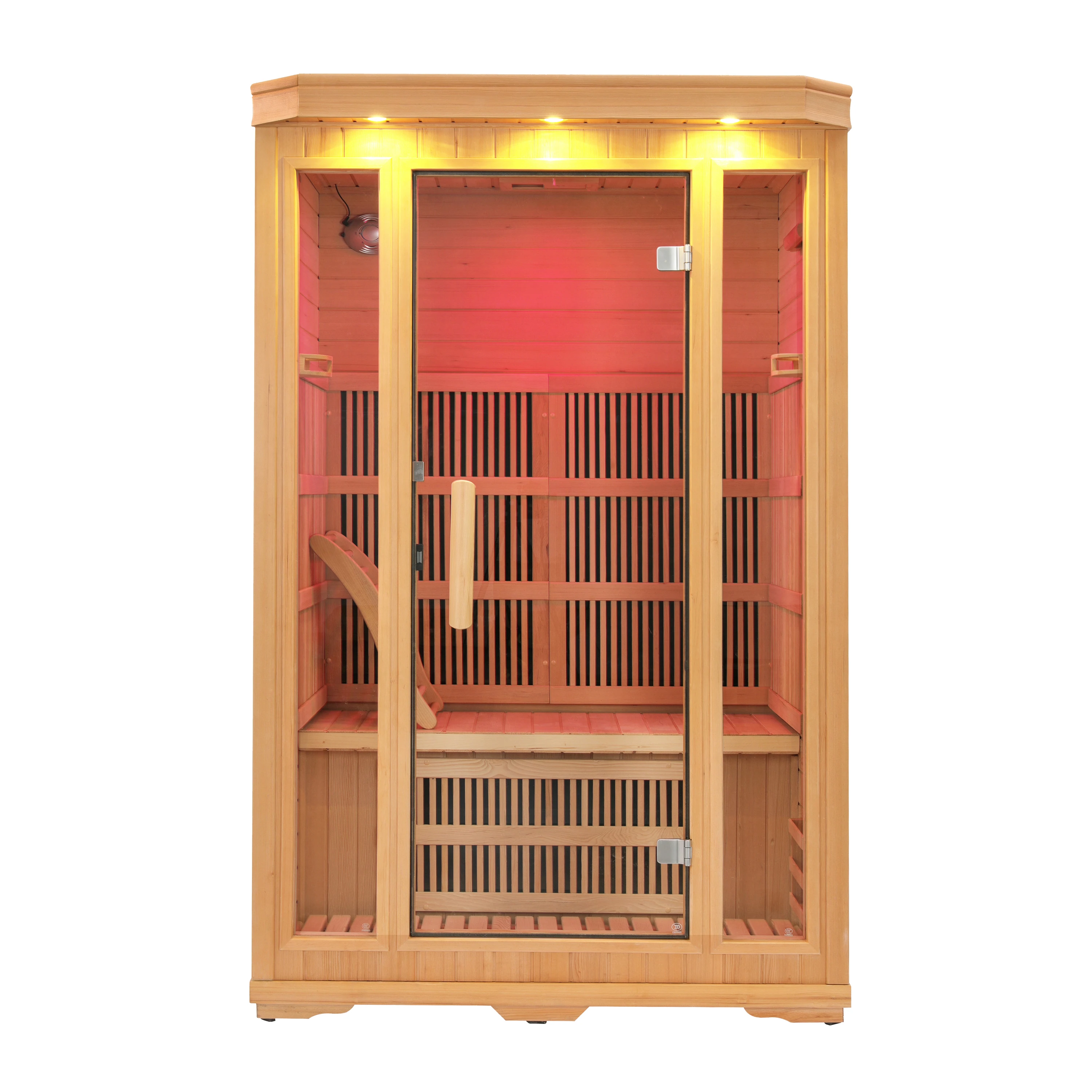 Blue Wave Heatwave 2 Person Hemlock Infrared Sauna with 6 Carbon Heaters